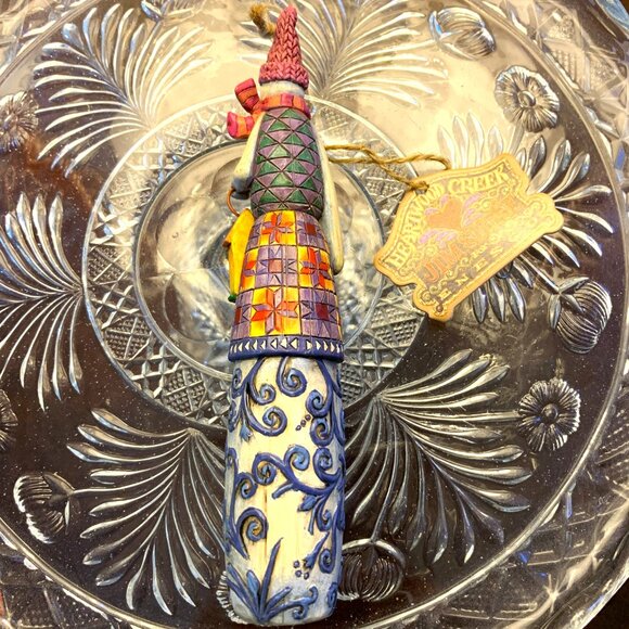 Vtg Enesco Jim Shore Snowman Bird/House #117708 Hanging Ornament - Bird Missing - Picture 4 of 10